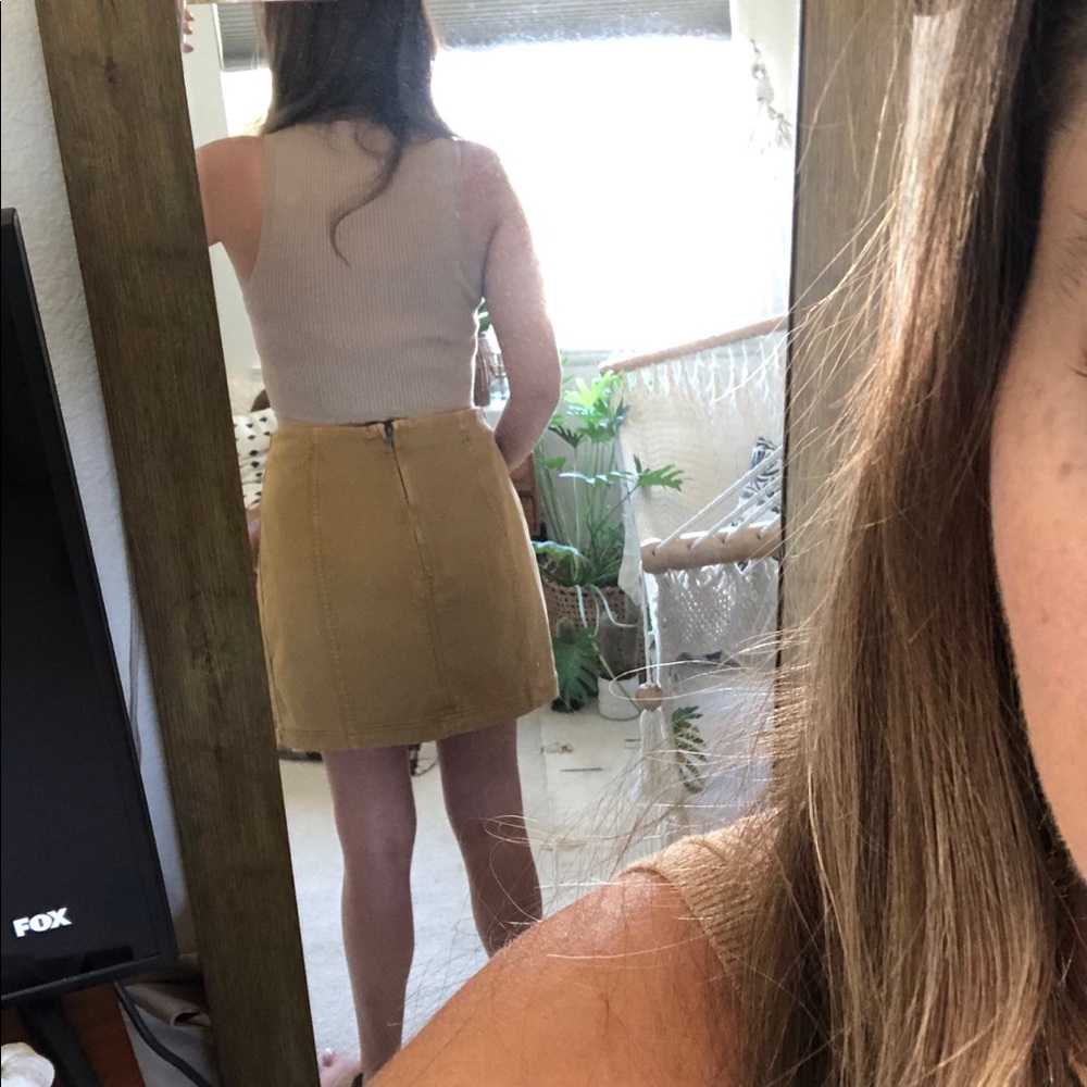 Free People Mustard Skirt - Picture 5 of 9